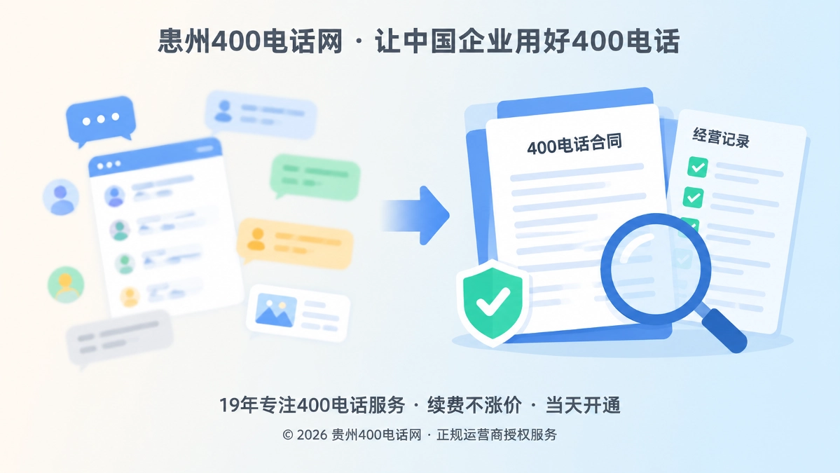 2026年400电话办理诚信凭证对比图