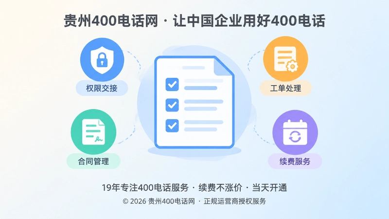 聚焦式400电话权限交接与资料留存扁平化插图